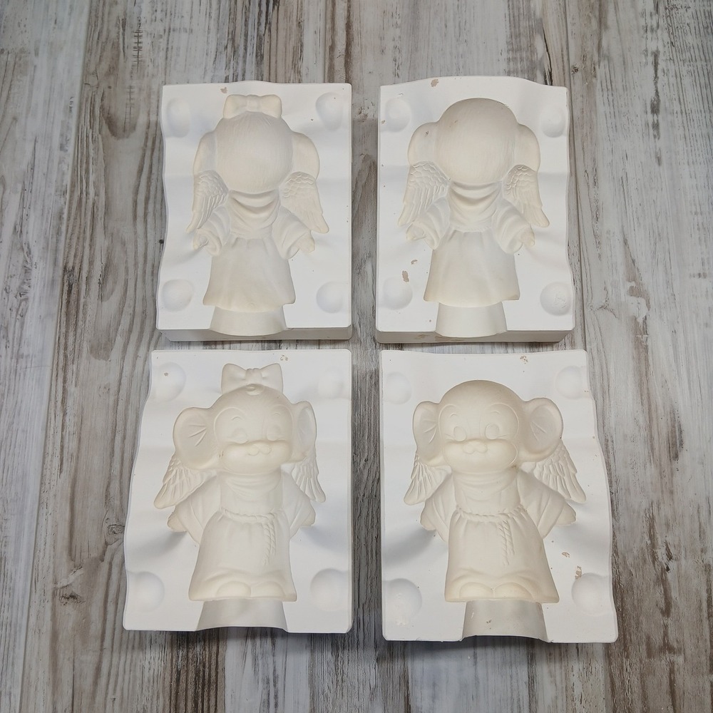 Albertas Molds A-152 A-153 Kissing Angel Mouse Boy Girl Ceramic Slip Cast Molds